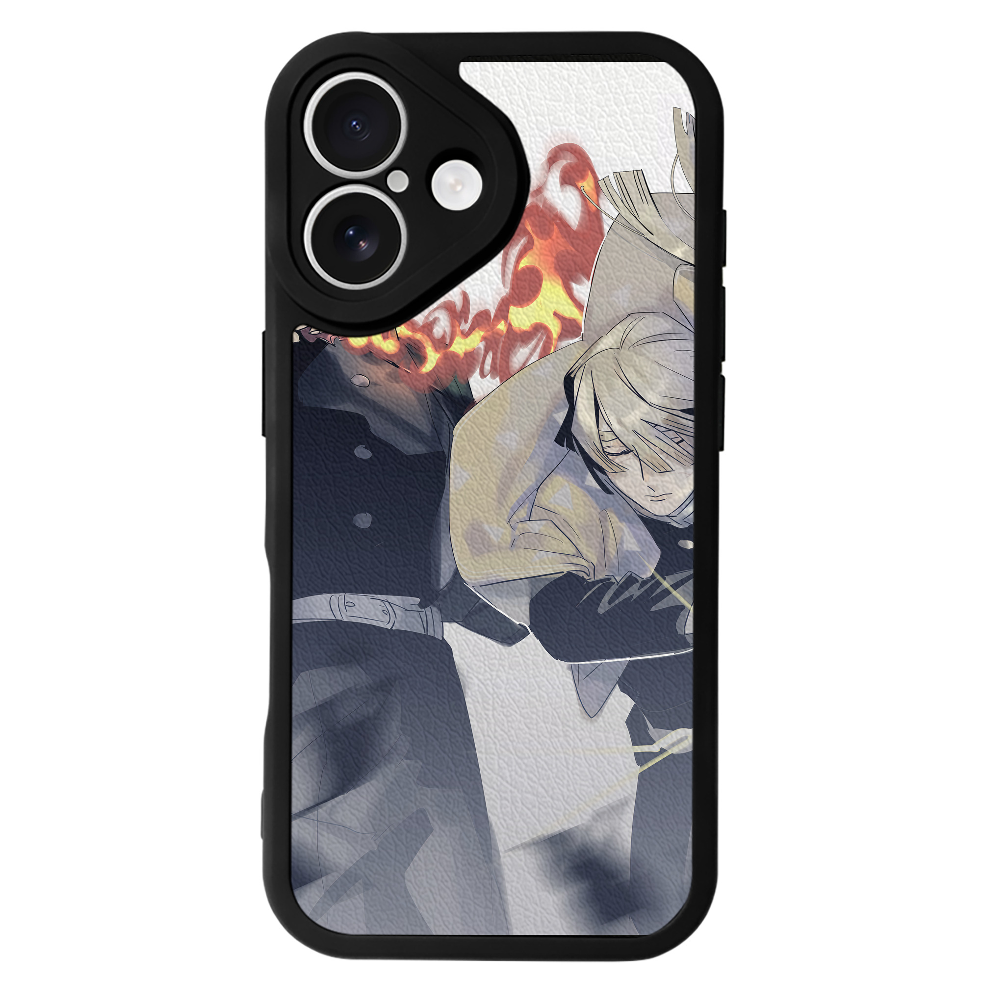 （画像用） 鬼滅の刃（きめつのやいば）竈門 炭治郎／かまど たんじろう Kamado Tanjirou 【iPhone 16シリーズ対応】シリコンスマホケース（レザー調） 材質：シリコン